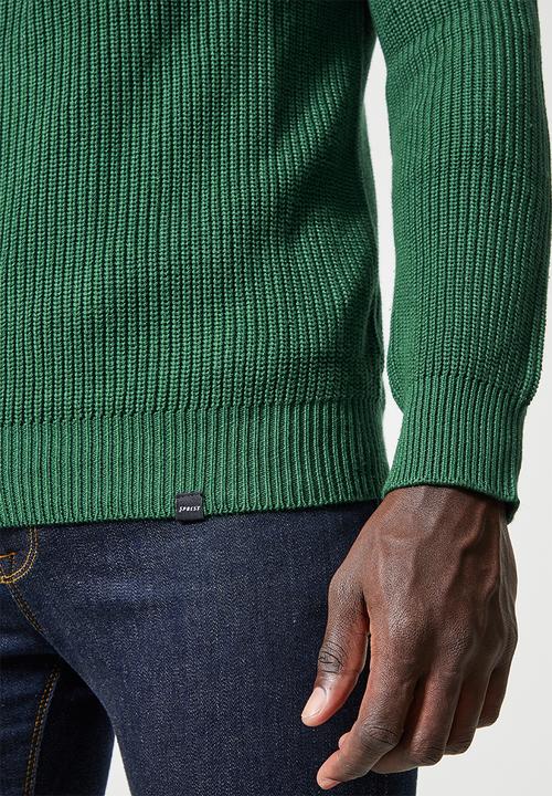 Superbalist - 1/4 zip slim fit sweater - green