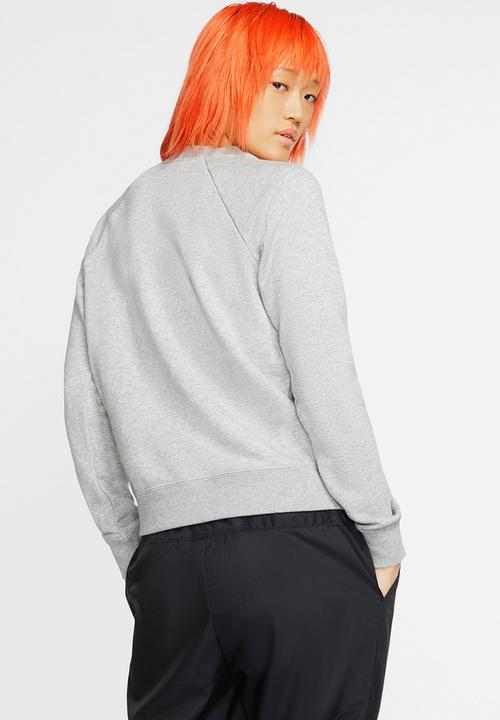 Nike - W nsw essential fleece crew - dark grey heather