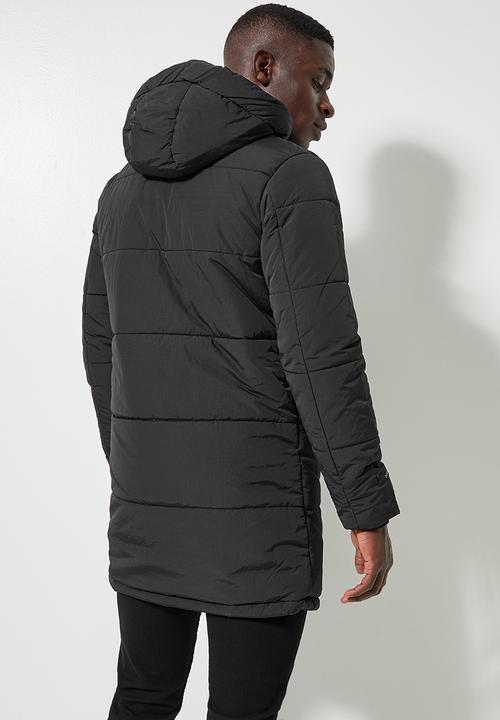 Superbalist - Shaw long puffer jacket - black