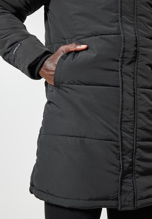 Superbalist - Shaw long puffer jacket - black