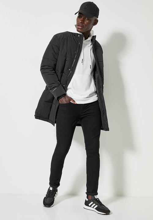Superbalist - Shaw long puffer jacket - black