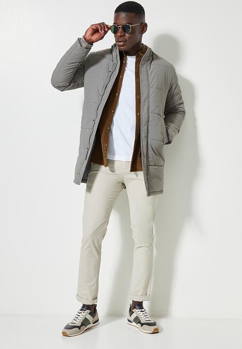 Superbalist - Shaw long puffer jacket - grey