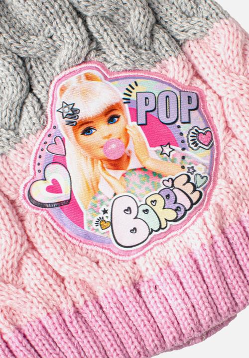 Character Group - Cable beanie barbie - grey & pink 