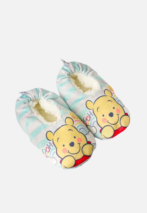Character Group - Winnie the pooh sherpa slippers - grey