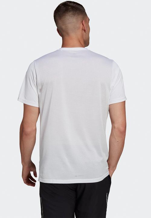 adidas Performance - Own The Run Tee - White & reflective silver