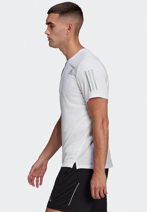 adidas Performance - Own The Run Tee - White & reflective silver