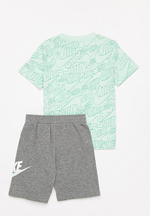 Nike - Nkb b nsw nike read short set - carbon heather