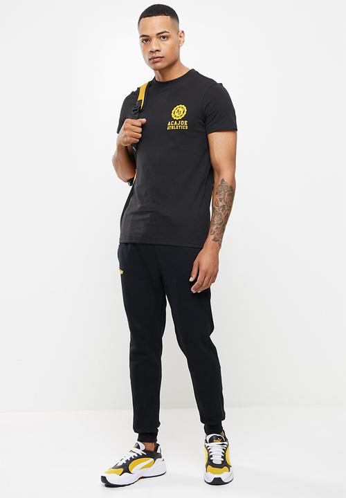Aca Joe - Aca Joe flock emblem tee - caviar