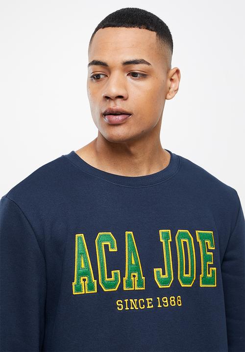 Aca Joe - Aca joe felt applique sweater - navy