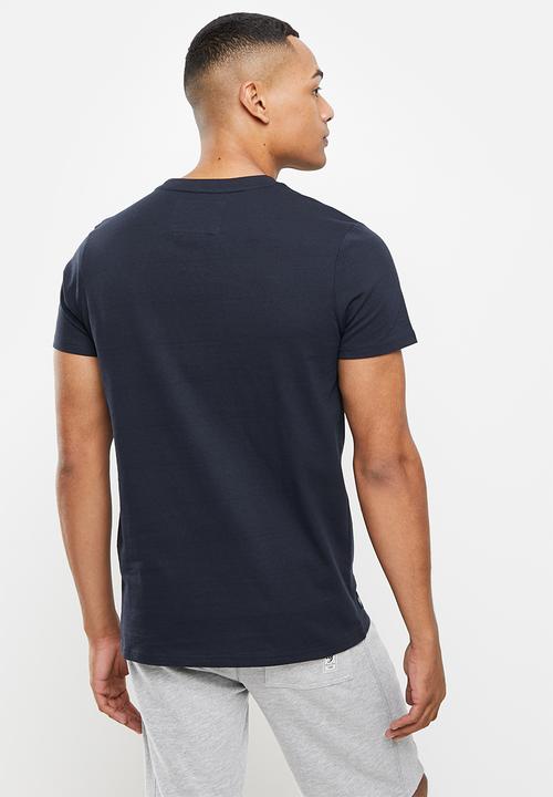 Aca Joe - Aca joe small logo embroidered tee - navy