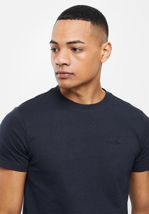 Aca Joe - Aca joe small logo embroidered tee - navy