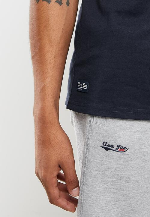 Aca Joe - Aca joe small logo embroidered tee - navy
