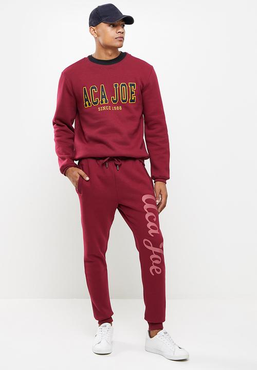 Aca Joe - Aca joe felt applique  sweater - maroon