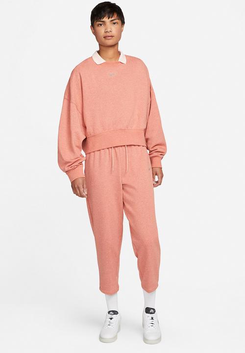 Nike - W nsw ess flc crew clctn re - madder root