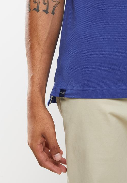 Aca Joe - 3D embroidery short sleeve golfer - blue