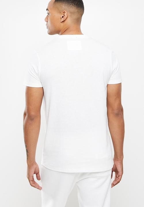 Aca Joe - Aca joe applique logo crew tee - white