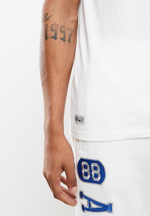 Aca Joe - Aca joe applique logo crew tee - white