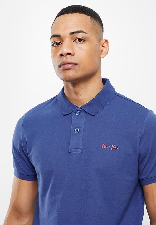 Aca Joe - Small logo embroidery golfer - blue