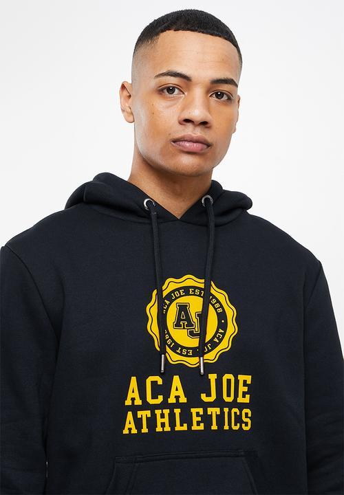 Aca Joe - Aca joe towel emblem applique hoody - caviar