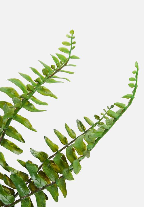 Silk By Design - Boston fern artificial plant - ceramic pot