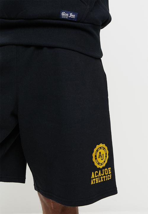 Aca Joe - Aca joe flock emblem fleece short - caviar