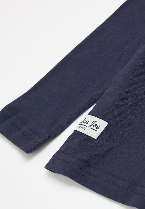 Aca Joe - Aca joe high square long sleeve heritage crew tee - navy