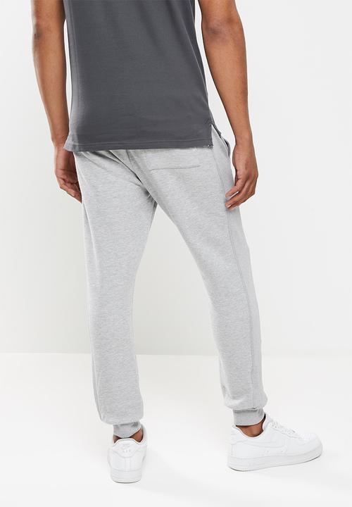 Aca Joe - Aca joe small high square fleece jogger - grey melange