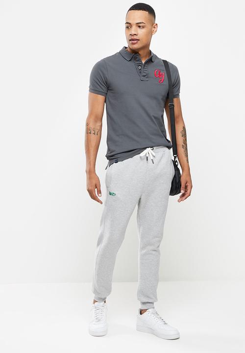 Aca Joe - Aca joe small high square fleece jogger - grey melange