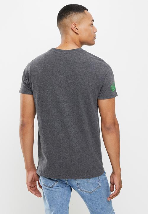 Superdry. - T&f tee - charcoal marl