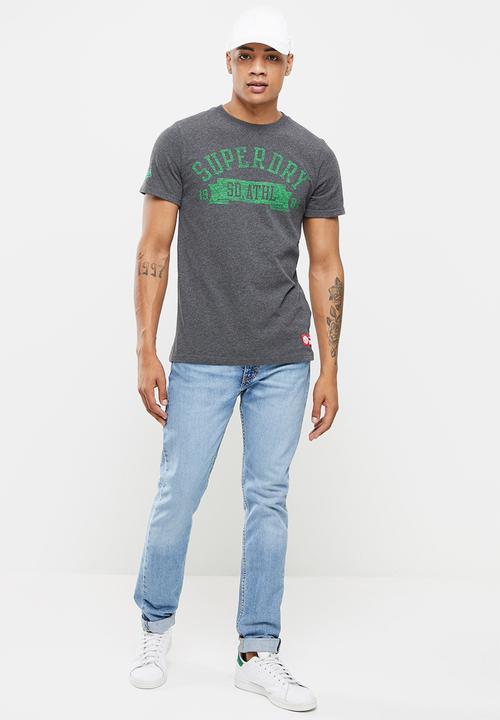 Superdry. - T&f tee - charcoal marl