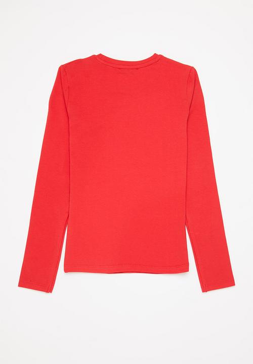 SISSY BOY - Fitted logo top - red