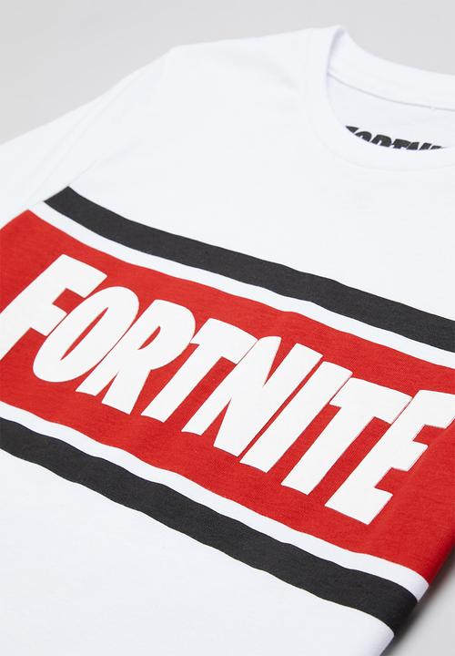 Rebel Republic - Fortnite stripe logo tee - white