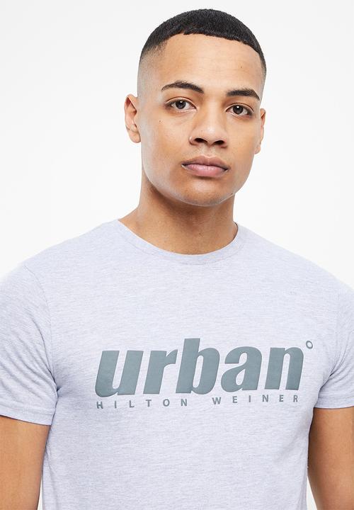 urban° - Urban embroidered  tee - grey 