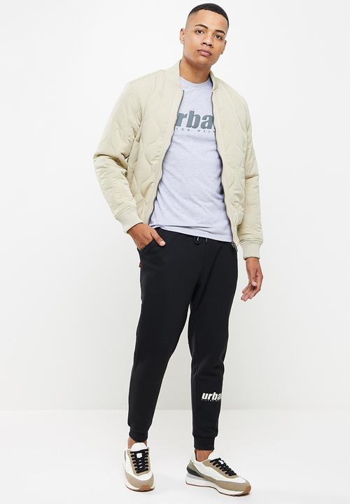 urban° - Urban embroidered  tee - grey 
