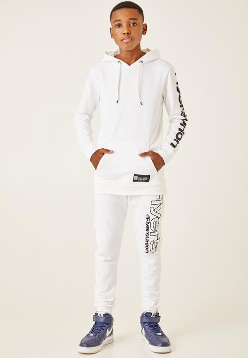 Flyersunion - Fleece hoody - white