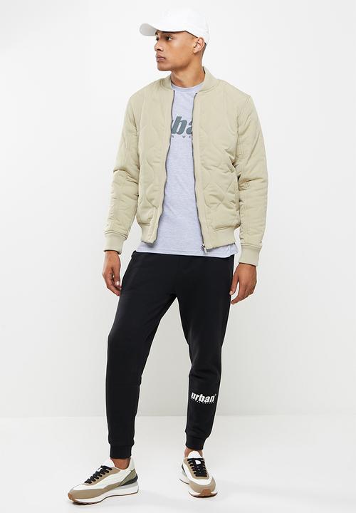 urban° - Urban nylon blend quilted  bomber - beige 