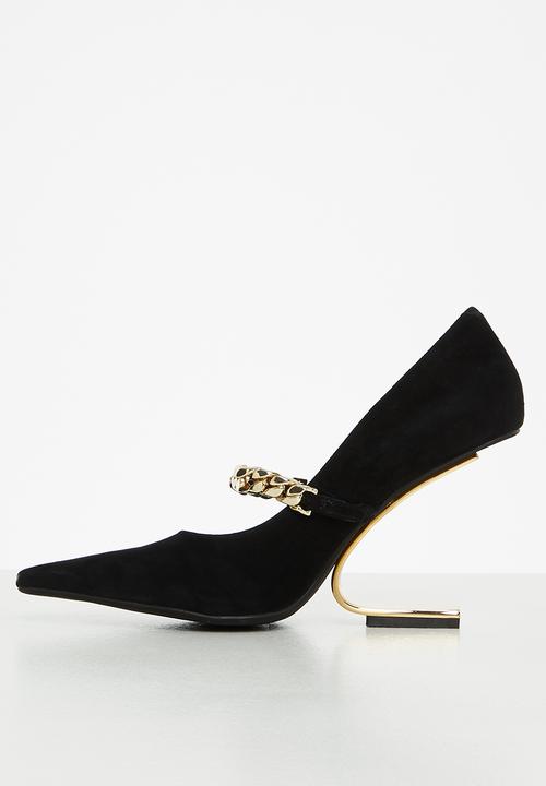 Jeffrey Campbell - Half-past - black suede gold