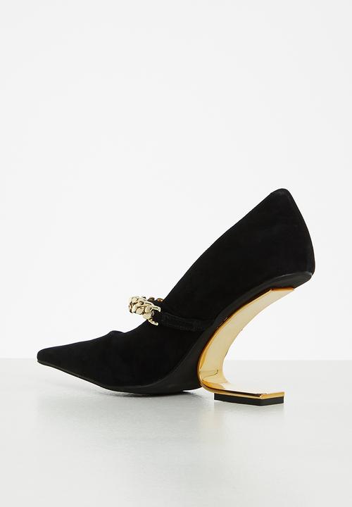 Jeffrey Campbell - Half-past - black suede gold