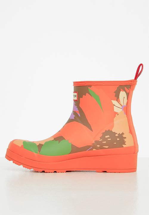 Hunter - Play wild meadow print - sun-cup orange
