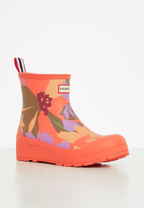 Hunter - Play wild meadow print - sun-cup orange