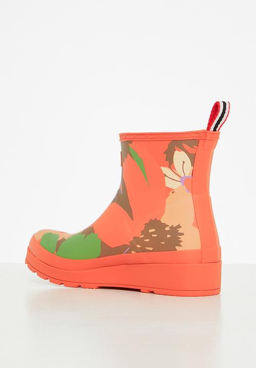 Hunter - Play wild meadow print - sun-cup orange