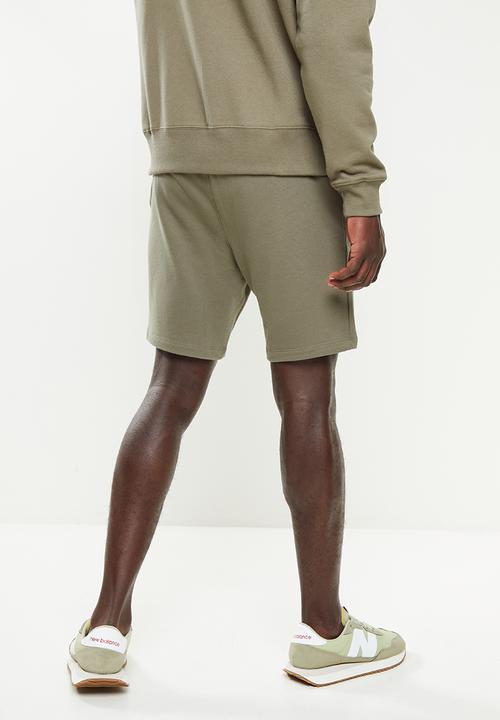urban° - Urban unbrushed terry printed front short - khaki