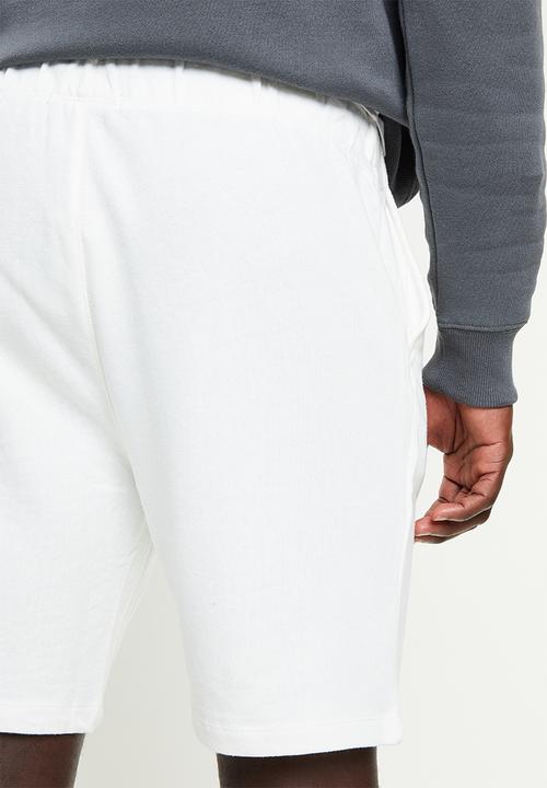 urban° - Urban terry printed front short - winter white