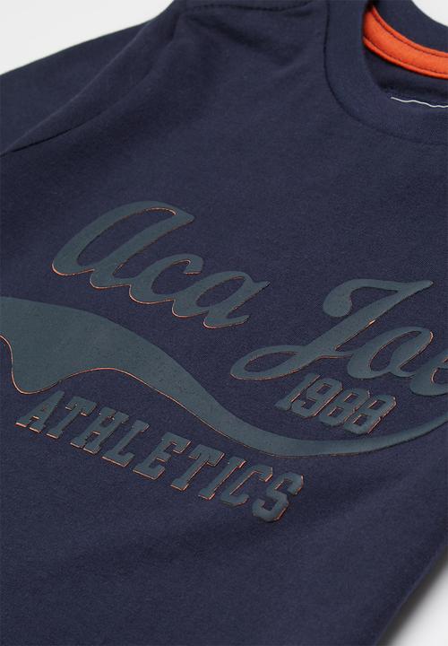 Aca Joe - Aca joe embossed core crew tee - navy