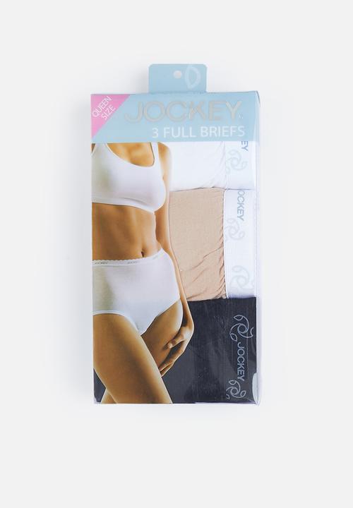 Jockey - Plus 3 pack plain full brief - multi