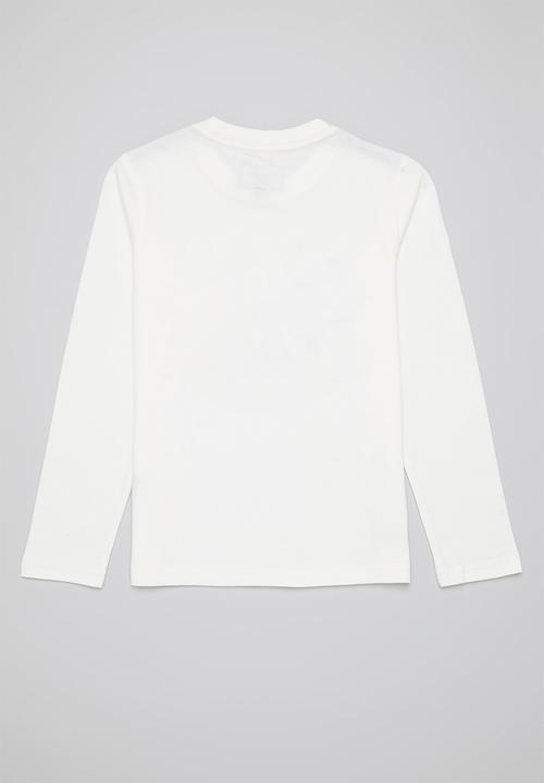 Aca Joe - Aca joe flock heritage  tee - white & blue