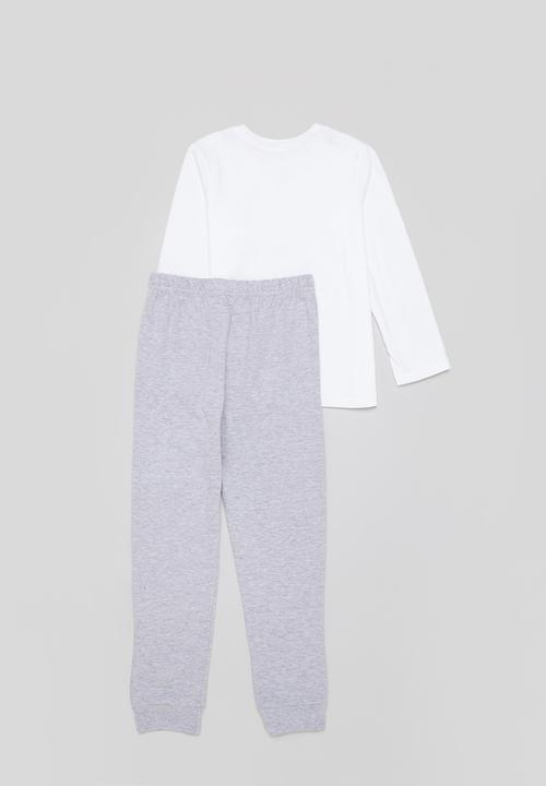 Pop Candy - Girls pj set - grey & white 