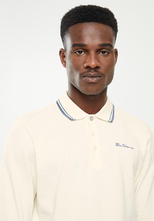 Ben Sherman - Ramford long sleeve golfer - off white