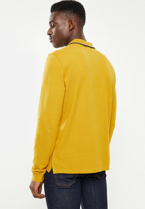 Ben Sherman - Ramford long sleeve golfer - mustard