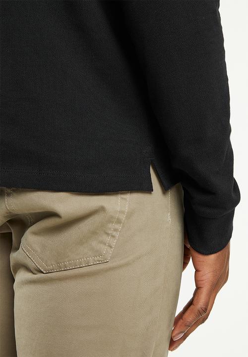 Ben Sherman - Ramford long sleeve golfer - black